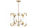Rotterdam Four Light Semi-Flush Mount in Warm Brass (51|6-1662-4-322)