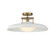 Gavin One Light Semi-Flush Mount in White with Warm Brass Accents (51|6-1685-1-142)