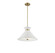 Lamar Three Light Pendant in White with Brass Accents (51|7-2416-3-160)