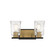 Sidney Two Light Bathroom Vanity in Matte Black w/Warm Brass (51|8-1720-2-143)