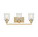 Hampton Three Light Bath Bar in Warm Brass (51|8-1972-3-322)