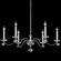 Modique Six Light Chandelier in Ferro Black (53|MD1006N-59H)