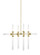 Linger LED Chandelier in Natural Brass (182|700LNG12NB-LED930)