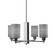 Edge Four Light Chandelier in Brushed Nickel (200|1154-BN-4062)