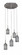Edge Five Light Cluster Pendalier in Brushed Nickel (200|1175-BN-4062)