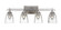 Uptowne Four Light Bath Bar in Aged Silver (200|134-AS-461)