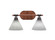 Blacksmith Two Light Bath Bar in Painted Wood-look Metal & Dark Granite (200|1752-312)