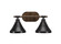 Blacksmith Two Light Bath Bar in Painted Wood-look Metal & Dark Granite (200|1752-410-DG)