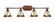 Blacksmith Four Light Bath Bar in Painted Wood-look Metal & Dark Granite (200|1754-9345)