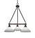Blacksmith Three Light Chandelier in Painted Wood-Look & Dark Granite (200|1766-314)