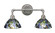 Vintage Two Light Bath Bar in Aged Silver (200|182-AS-9955)