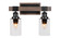 Tacoma Two Light Bathroom Lighting in Matte Black & Painted Distressed Wood-look (200|1842-MBDW-300)