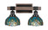 Tacoma Two Light Bath Bar in Matte Black & Painted Distressed Wood-look Metal (200|1842-MBDW-9925)