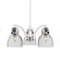 Easton Three Light Chandelier in White & Brushed Nickel (200|1943-WHBN-4110)