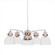 Easton Five Light Chandelier in White & Brushed Nickel (200|1945-WHBN-4110)