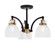 Easton Three Light Semi-Flush Mount in Matte Black & Brass (200|1947-MBBR-4119)