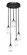 Empire Five Light Cluster Pendalier in Matte Black (200|2145-MB-4061)