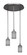 Empire Three Light Cluster Pendalier in Brushed Nickel (200|2183-BN-4062)