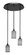 Empire Three Light Cluster Pendalier in Dark Granite (200|2183-DG-4062)