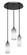 Empire Three Light Cluster Pendalier in Dark Granite (200|2183-DG-4091)