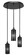 Empire Three Light Cluster Pendalier in Dark Granite (200|2183-DG-4099)