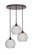 Empire Three Light Pendalier in Dark Granite (200|2183-DG-4350)