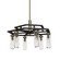 Salinda Six Light Chandelier in Espresso & Brass (200|2506-ESBR-600)