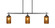 Odyssey Three Light Island Pendant in Matte Black (200|2636-MB-6400)