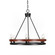 Belmont Six Light Chandelier in Matte Black & Painted Wood-look Metal (200|2706-MBWG)
