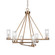 Trinity Six Light Chandelier in New Age Brass (200|2806-NAB-800B)