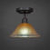 Vintage One Light Semi-Flush Mount in Dark Granite (200|280-DG-730)