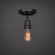 Vintage One Light Semi-Flush Mount in Dark Granite (200|280-DG-AT18)