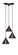 Europa Three Light Cluster Pendalier in Dark Granite (200|28-DG-421)