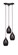 Europa Three Light Cluster Pendalier in Dark Granite (200|28-DG-426)