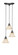 Europa Three Light Cluster Pendalier in Matte Black (200|28-MB-508)