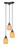 Europa Three Light Cluster Pendalier in Matte Black (200|28-MB-625)
