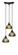Europa Three Light Cluster Pendalier in Matte Black (200|28-MB-9945)