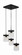 Nouvelle Four Light Cluster Pendalier in Espresso (200|3214-ES-530)