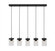 Nouvelle Five Light Linear Pendalier in Espresso (200|3215-ES-530)
