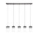 Nouvelle Five Light Linear Pendalier in Graphite (200|3215-GP-531)