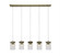 Nouvelle Five Light Linear Pendalier in New Age Brass (200|3215-NAB-530)