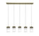 Nouvelle Five Light Linear Pendalier in New Age Brass (200|3215-NAB-531)