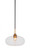 Paramount One Light Pendant in Matte Black & Brass (200|3401-MBBR-206)