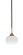 Paramount One Light Mini Pendant in Matte Black & Brass (200|3401-MBBR-212)