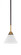 Paramount One Light Mini Pendant in Matte Black & Brass (200|3401-MBBR-312)