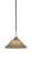 Paramount One Light Pendant in Matte Black & Brass (200|3401-MBBR-604)