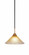 Paramount One Light Pendant in Matte Black & Brass (200|3401-MBBR-700)