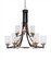 Paramount Nine Light Chandelier in Matte Black & Brushed Nickel (200|3409-MBBN-300)