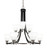 Paramount Nine Light Chandelier in Matte Black & Brushed Nickel (200|3409-MBBN-460)