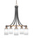 Paramount Five Light Chandelier in Matte Black & Brass (200|3415-MBBR-3001)